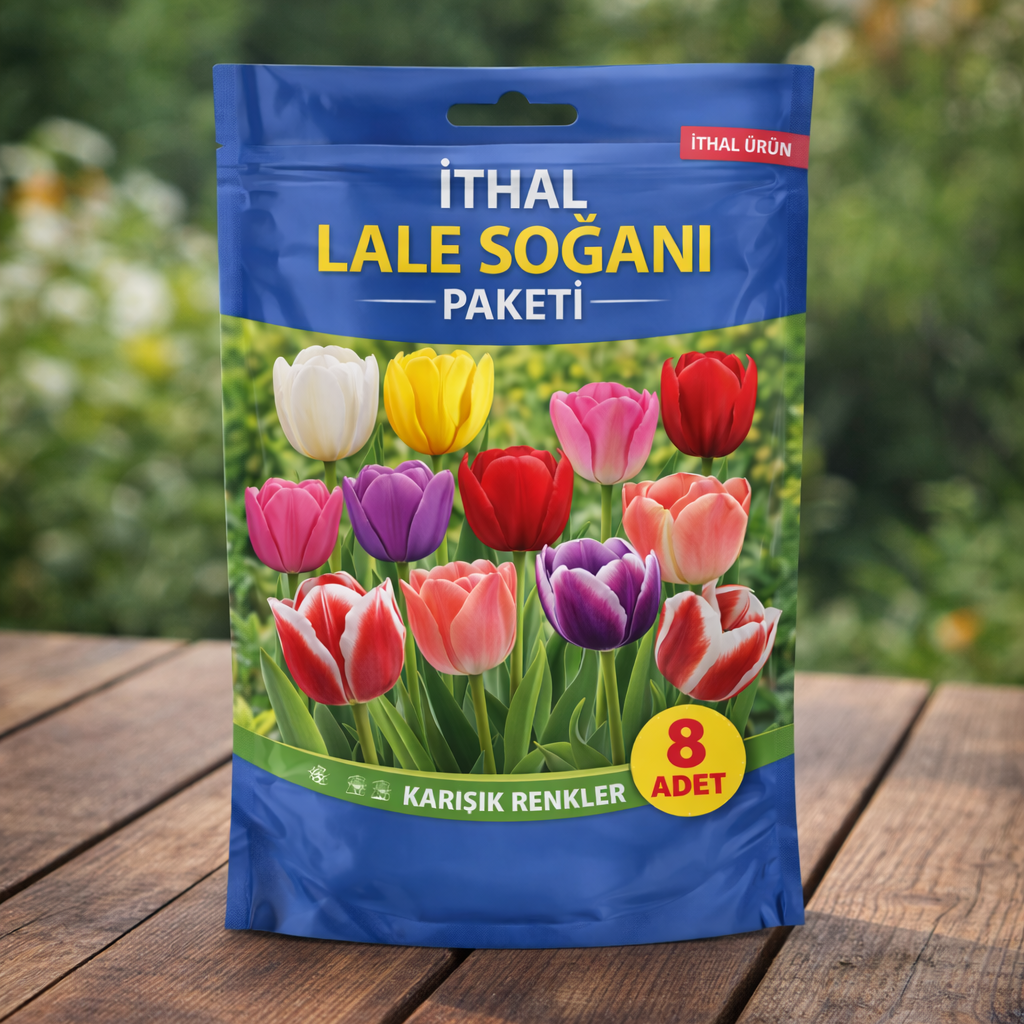 İthal Lale Soğanı Karma Paketi - 1 PAKET 8 FARKLI RENK